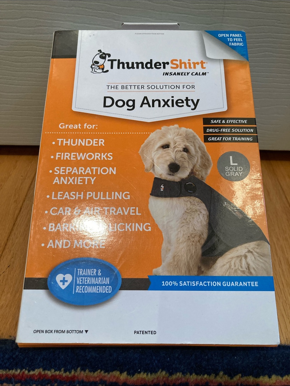 Thundershirt Dog Anxiety Wrap - Solid Gray